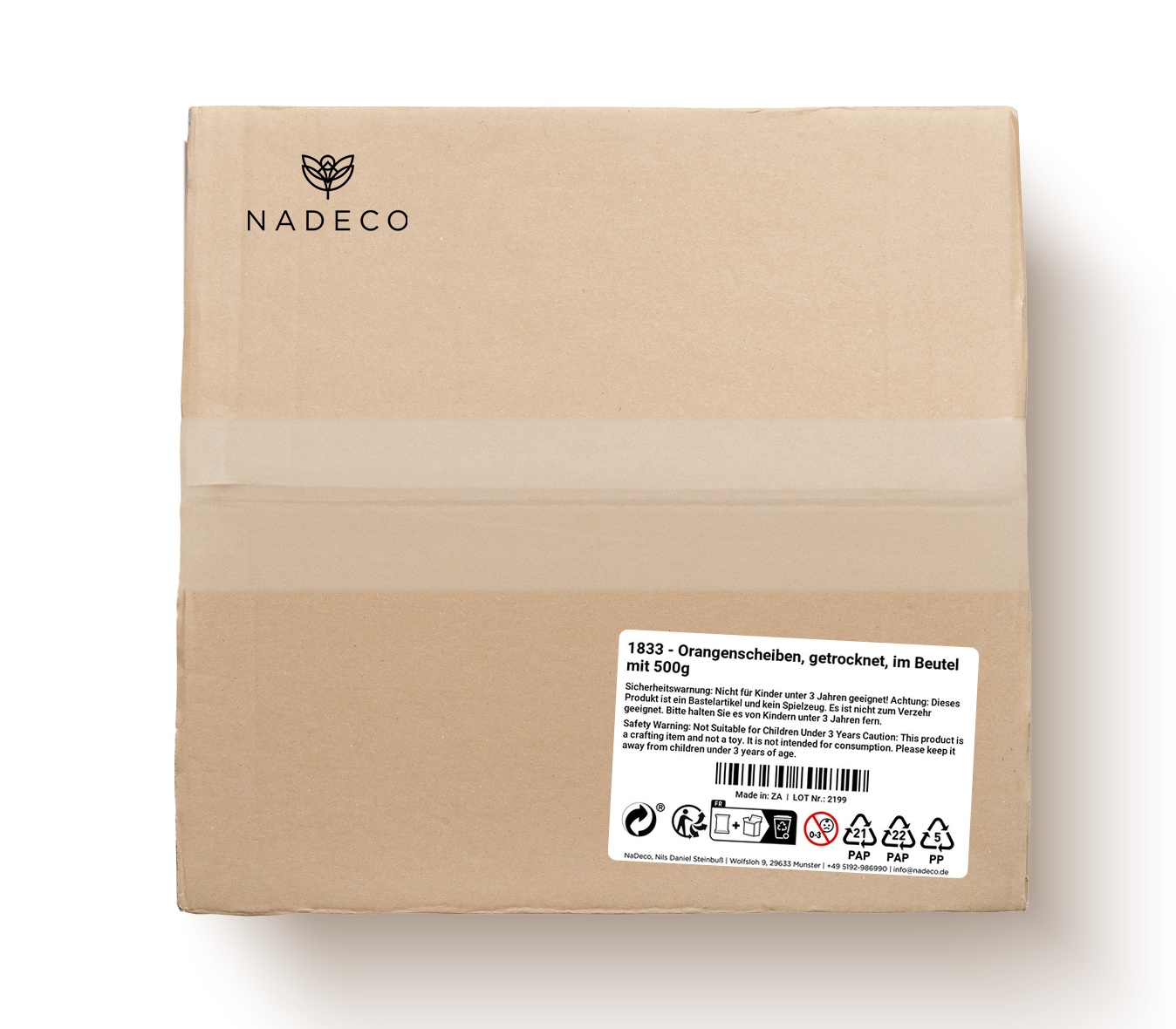 NaDeco Getrocknete Orangenscheiben 500g - Deko-Orangen Für Weihnachtsdekoration